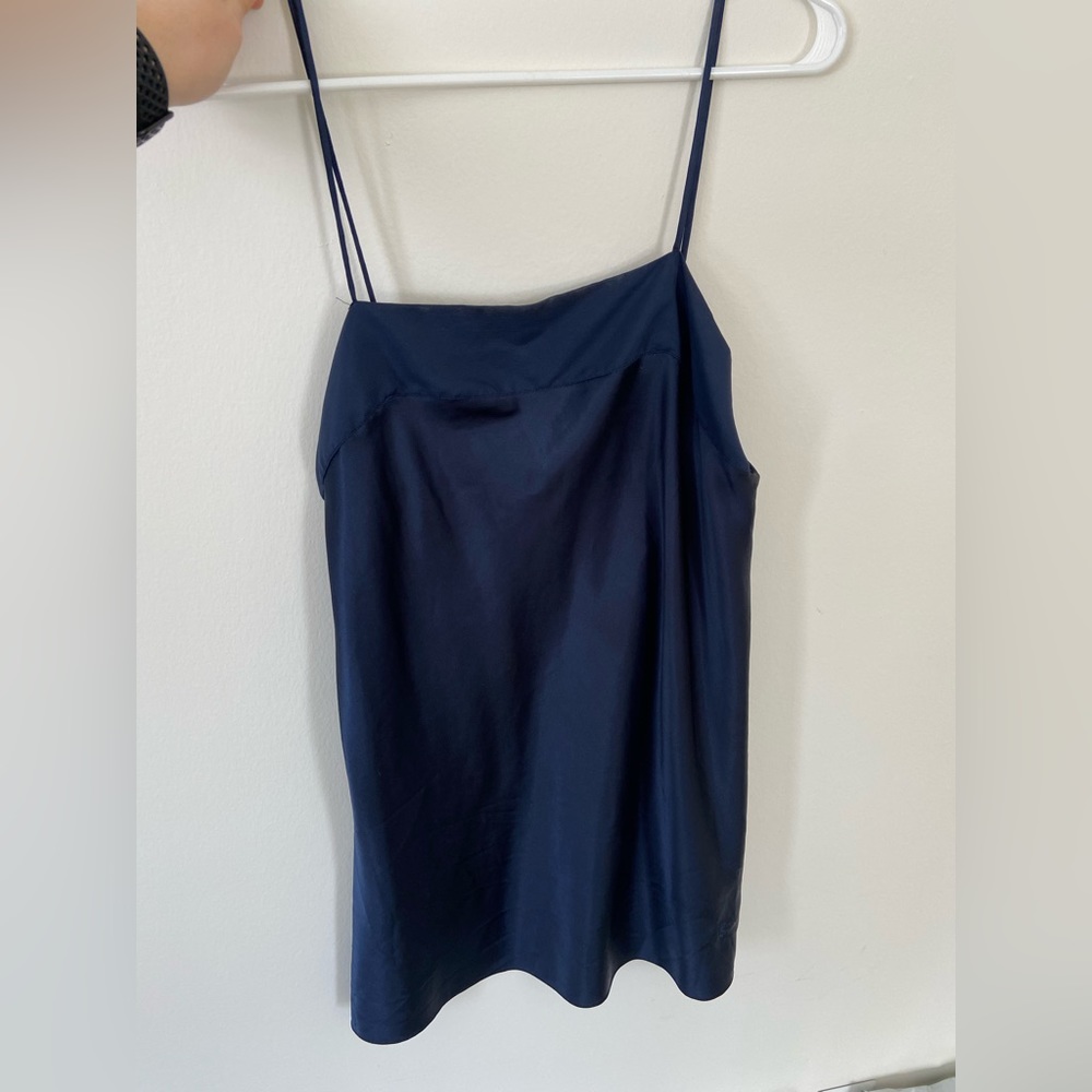 Blue Silky Mini Slip Dress Calvin Klein